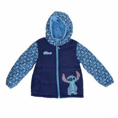 Lilo & Stitch Robuste Kinder Winterjacke aus Polyester Perfekt für kalte Tage in Blau