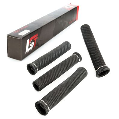 4x Fiberglas Kabel Hitzeschutz Zündkerze Schwarz für FIAT LANCIA SUBARU TOYOTA