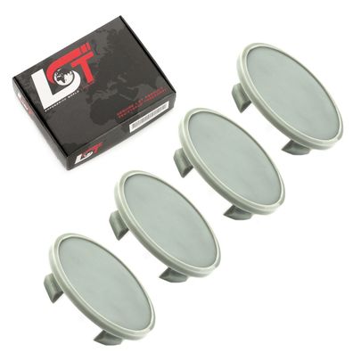 4x Radnabenkappe Nabendeckel Felgendeckel Grau ø 66mm für SEAT SKODA VW