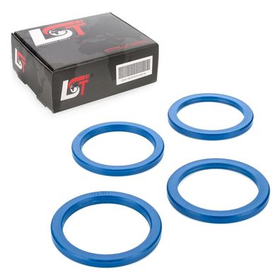 4x Zentrierringe Distanzringe Blau Alufelgen Ø 57,1 - Ø 72,2 mm für AUDI Porsche