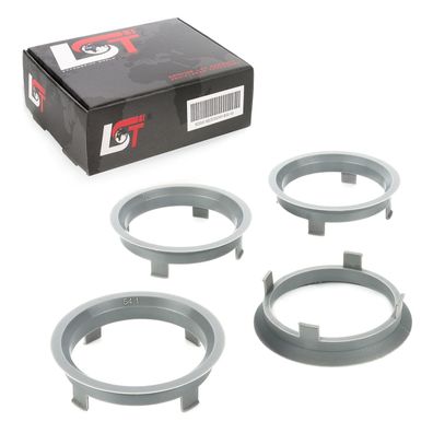 4x Zentrierringe Distanzringe Grau Alufelgen Ø 54,1 - 60,1 mm für AUDI Porsche