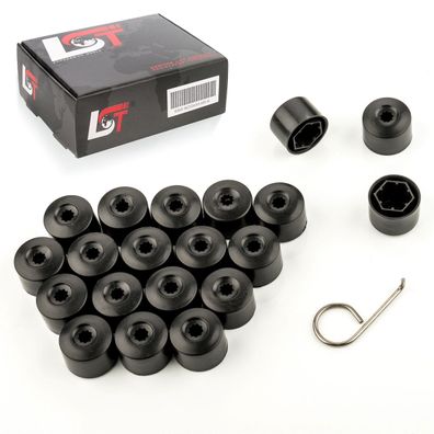 20x Radschraubenkappe 17mm schwarz matt für MAZDA HONDA SUZUKI Mitsubishi