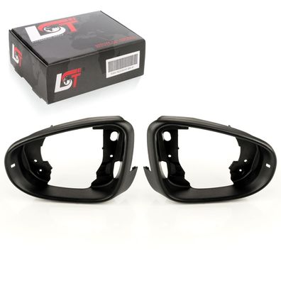 2x Außenspiegelrahmen links rechts Schwarz für VW GOLF VI 6 CABRIO TOURAN 09-15