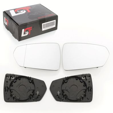 2x Spiegelglas Außenspiegel beheizbar links rechts für VW Polo AW für Audi A1 GB