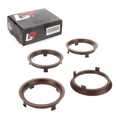 4x Zentrierringe Braun Alufelgen Ø 63,4mm - 70,1mm für Citroen Peugeot Renault