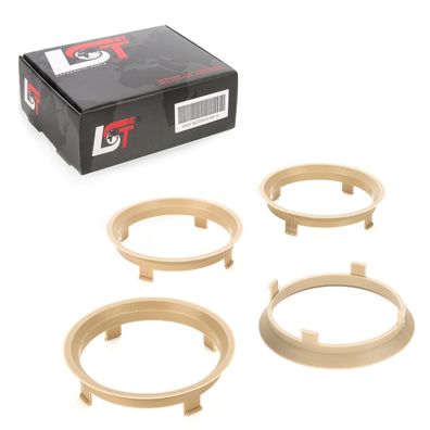 4x Zentrierringe Distanzringe Beige Alufelgen Ø 66,1 - 70,1mm für AUDI Porsche