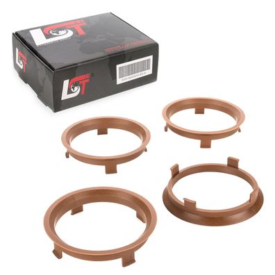 4x Zentrierringe Dunkelbraun Alufelgen Ø 71,6 mm - Ø 66,1 mm für AUDI Porsche
