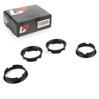 4x Zentrierringe Schwarz Alufelgen Ø 63,4 mm - Ø 60,1 mm für SAAB OPEL VOLVO