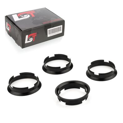 4x Zentrierringe Schwarz Alufelgen Ø 63,4 mm - Ø 60,1 mm für KIA Hyundai DAEWOO