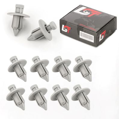 10x Kofferraum Hutablage Clips Spreizniete grau für Mitsubishi LANCER COLT