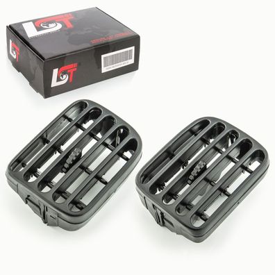 2x Frischluftgrill Lüftung Gitter Luftdüse Schwarz für Renault Clio II Thalia I