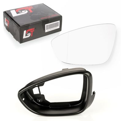 Spiegelglas Blendring Set heizbar asphärisch links für VW Eos Passat CC Scirocco