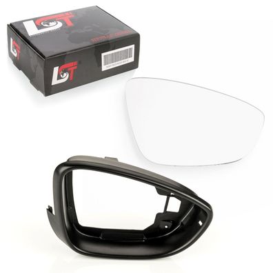 Spiegelglas Blendring Set heizbar konvex rechts für VW Eos Passat B7 CC Scirocco