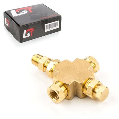 Adapter Verteiler Öldruck Öltemperatur 1/8"-27 1/4"-18NPT für AUDI Porsche