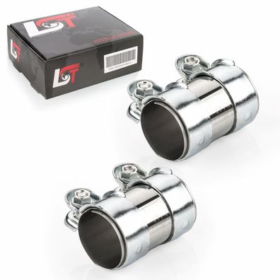 2x Doppelschelle Auspuff 55 x 95 für ALFA ROMEO für FIAT für LANCIA für Renault