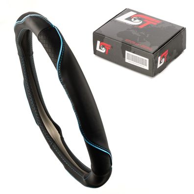 Lenkradbezug Ø 38x9 cm 15x3,5 Zoll schwarz blau für VW für SEAT für SKODA