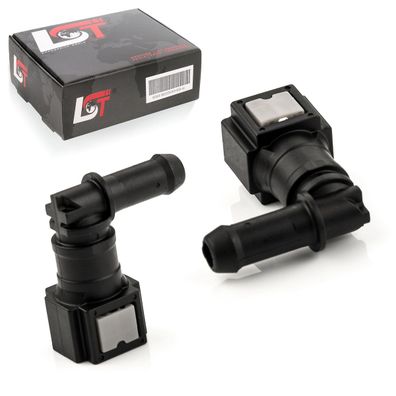 2x Schnellverschluss Kraftstoffleitung Kupplung L-Stück 6,3x8mm für AUDI Porsche