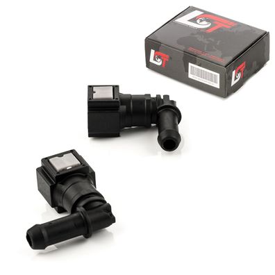 2x Schnellverschluss Kraftstoffleitung Kupplung L-Stück 6,3x8mm für VW SEAT