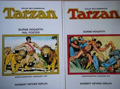 Tarzan-Jahrgangsbücher-Hethke: 5 x 1940,41,42,43,44. in sehr gutem Zustand.