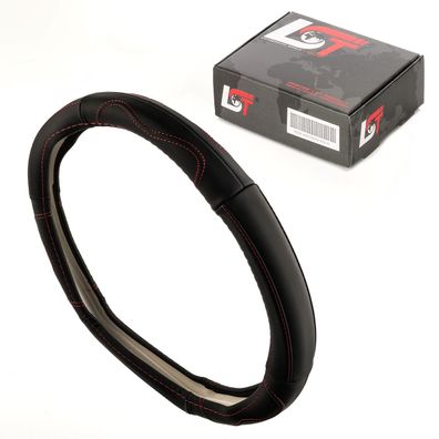 Lenkradbezug Hülle Ø 38x9 cm 15x3,5 Zoll schwarz rot für VW für SEAT für SKODA