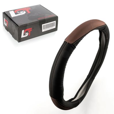 Lenkradbezug Lenkradschoner Ø 38x9cm 15x3,5 Zoll schwarz braun für BMW für MINI