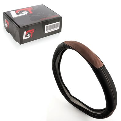 Lenkradbezug Ø 38x9 cm schwarz braun für SAAB für OPEL für VOLVO für Vauxhall