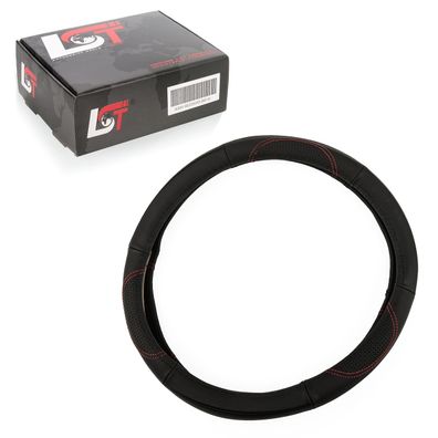 Lenkradbezug Ø 38x9 cm 15x3,5 Zoll schwarz rot für KIA für Hyundai für DAEWOO