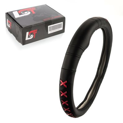 Lenkradbezug Ø 38x9 cm schwarz rot für SAAB für OPEL für VOLVO für Vauxhall