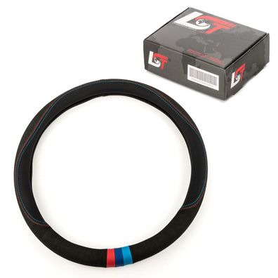 Lenkradbezug Ø 38x9 cm schwarz rot blau für SAAB für OPEL für VOLVO für Vauxhall