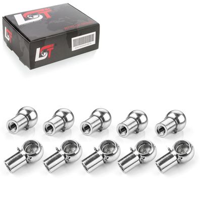 10x Kugelpfanne Gasfeder Kugelkopfaufnahme M6 10mm für Citroen Peugeot Renault
