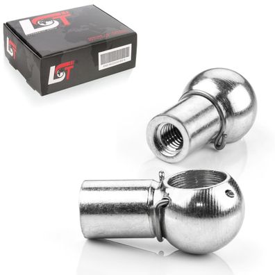 2x Kugelpfanne Gasfeder Kugelkopfaufnahme M8 10mm für Citroen Peugeot Renault