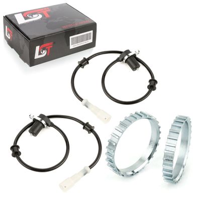 2x ABS-Sensor und ABS-Ring Set Vorderachse 29 Zähne für OPEL KADETT E