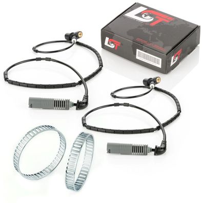 2x ABS-Sensor und ABS-Ring Set Hinterachse 48 Löcher für BMW 3er E46 bis 09/2001