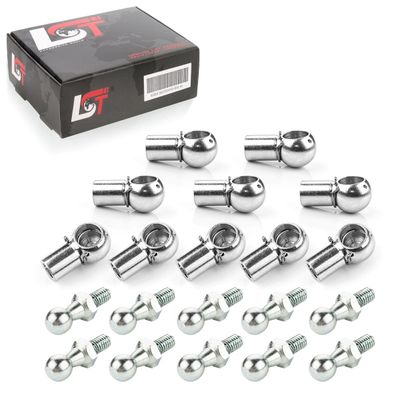 10x Kugelpfanne mit Kugelzapfen M6 10mm für BMW MINI