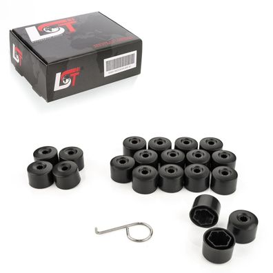 20x Radschraubenkappen Abdeckkappen diebstahlhemmend 17 mm schwarz für BMW MINI