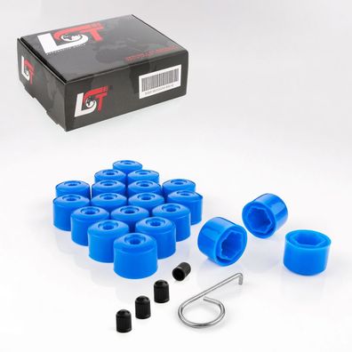 20x Radschrauben Kappen Set 17 mm blau für JAGUAR Daimler Maybach Mercedes