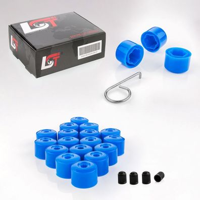 20x Radschrauben Kappen Radschraubenkappen Set 17mm blau für VW SEAT SKODA