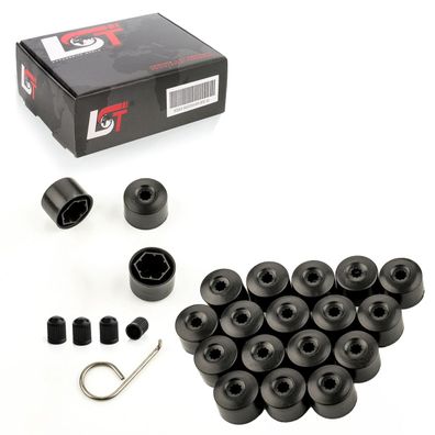 20x Radschrauben Abdeckkappen Radschraubenkappen 17 mm schwarz matt für BMW MINI