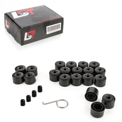 20x Radschraubenkappen Abdeckkappen diebstahlhemmend 17 mm schwarz für BMW MINI