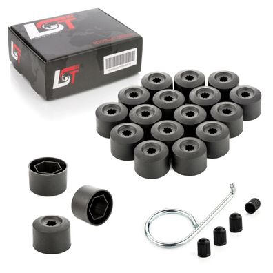 20x Radschrauben Kappen 17mm schwarz für MAZDA HONDA LEXUS SUZUKI Mitsubishi