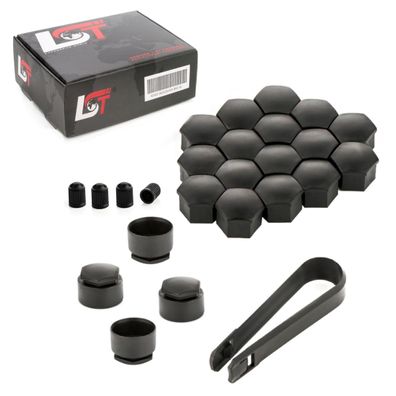 20x Radschraubenkappen Abdeckkappen diebstahlhemmend 17 mm schwarz für BMW MINI