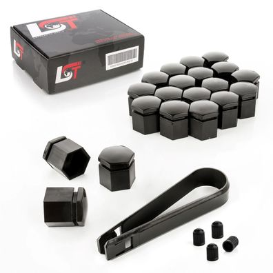 20x Radschrauben Kappen 17 mm schwarz für MAZDA HONDA TOYOTA SUZUKI Mitsubishi
