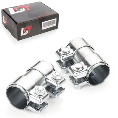 2x Doppelschelle Auspuff 45 x 95 mm für Citroen für Peugeot für Renault