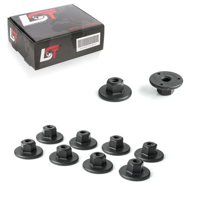 10x Befestigungs Kunststoffmutter Radhausschale Radkasten für Audi VW BMW