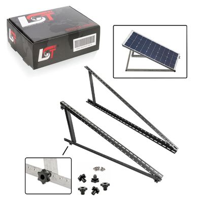 2x Aufständerung Solar Modulträger Halterung Solarständer Schwarz 105 cm