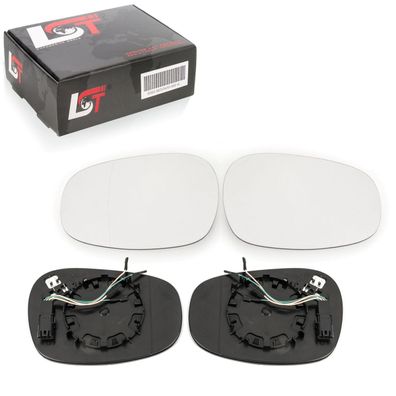2x Spiegelglas asphärisch konvex Set für BMW 1er E81 E82 E87 E88 3er E90 E91 E92