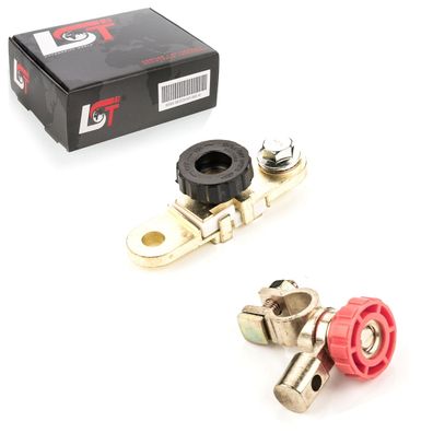 2x Batterie Trennklemme mit Rundknopf rot schwarz für AUDI für Porsche