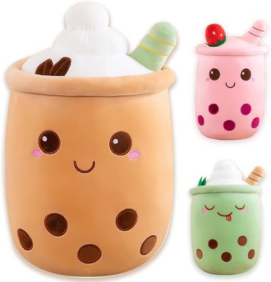 Bubble Tea Kuscheltier SéßE Kissen, Plushie Stofftier Boba Teetasse Kaffee 35cm