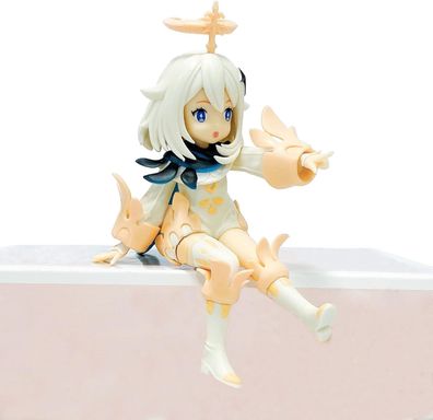 Genshin Impact Figur Sitzhaltung Paimon Figur 5,1 Zoll PVC Anime Figur Schreibtischd