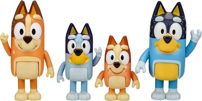 Bluey and Friends 4er-Pack mit 6,3-7,6 cm großen beweglichen Figuren